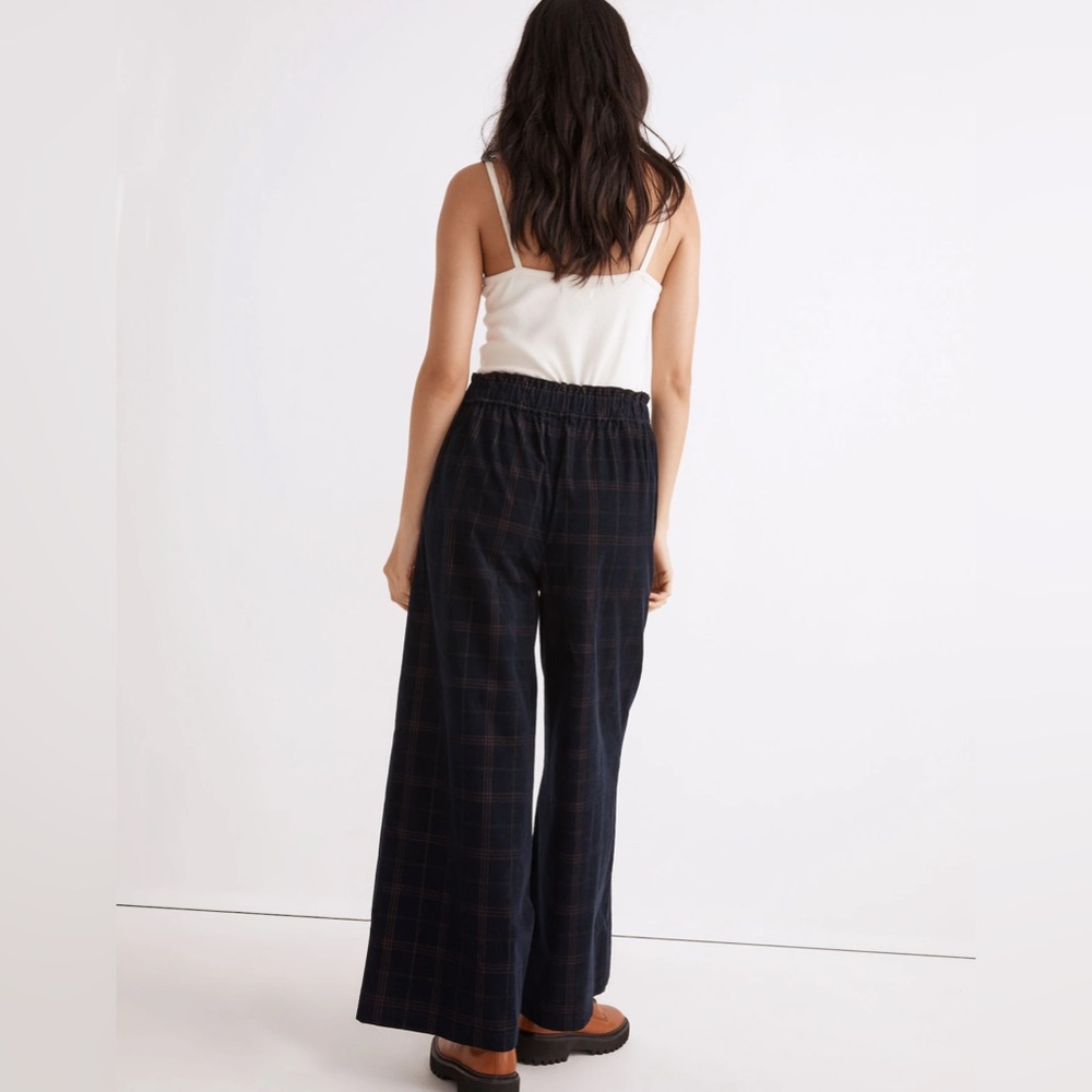 NWOT Madewell Corduroy Pull-On Wide-Leg Crop Pants - Emerald Green XS - Picture 5 of 7